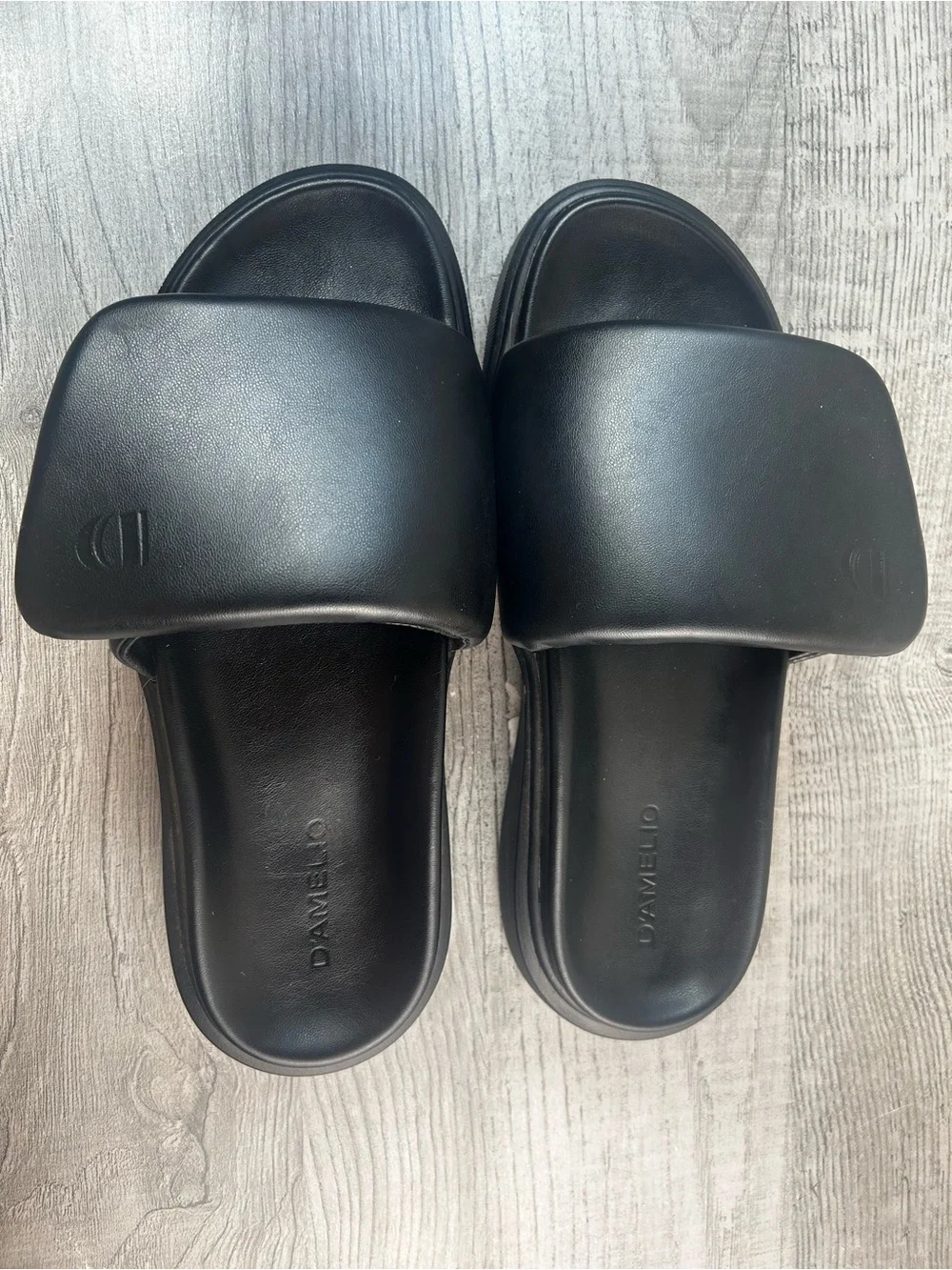 D’Amelio Black Platform Slide Sandals | Chunky Comfort Slides Size 11.5 Women’s